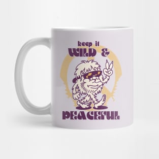 Keep it Wild & Peaceful bigfoot Hippie Mug